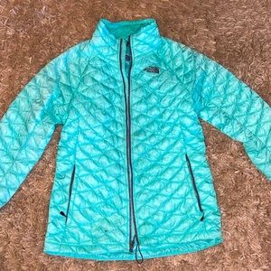 Women’s insulated north face puffer jacket teal